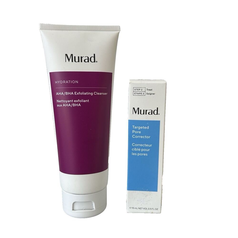 Murad LOT of 2 Hydration Exfoliating Cleanser  & Targeted Pore Corrector  NEW